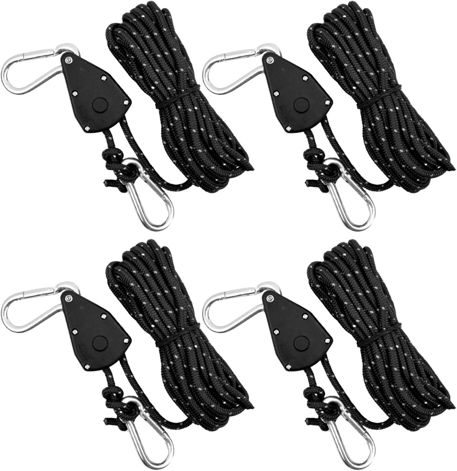 Cordes à Cliquet Réglables Pour Tente - 4mm, Nylon, Idéales Camping Et Fixation, Lot De 1/2/4