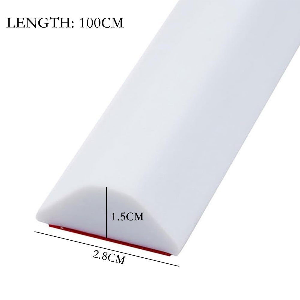 Próg prysznicowy samoprzylepny, bariera wodoodporna, prysznic, 100 cm, wys. 1,5 cm, czarny - 2