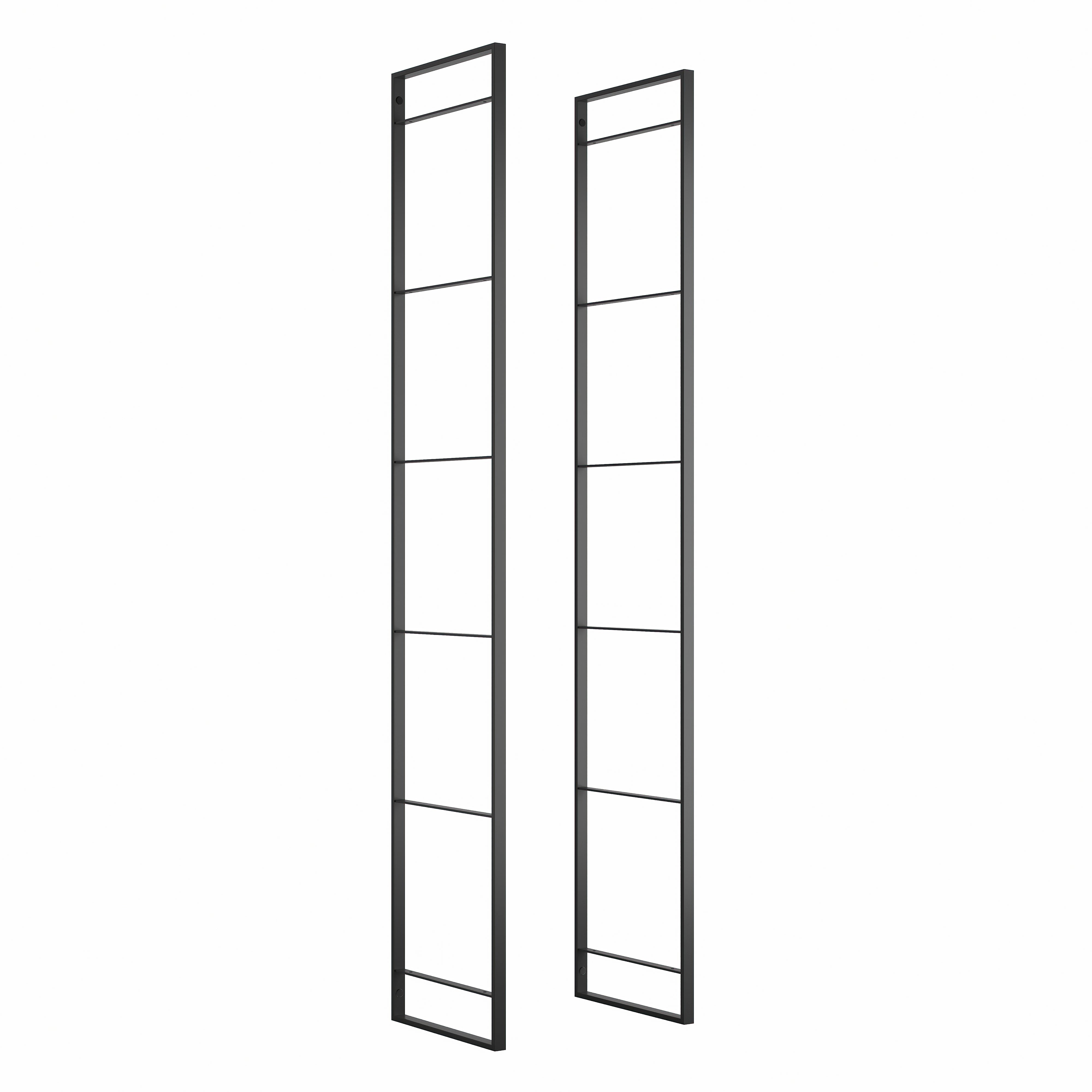 Emuca Zestaw Lader Shelf Frame Set, wysokość 1790 mm, Stal, Malowane na czarno