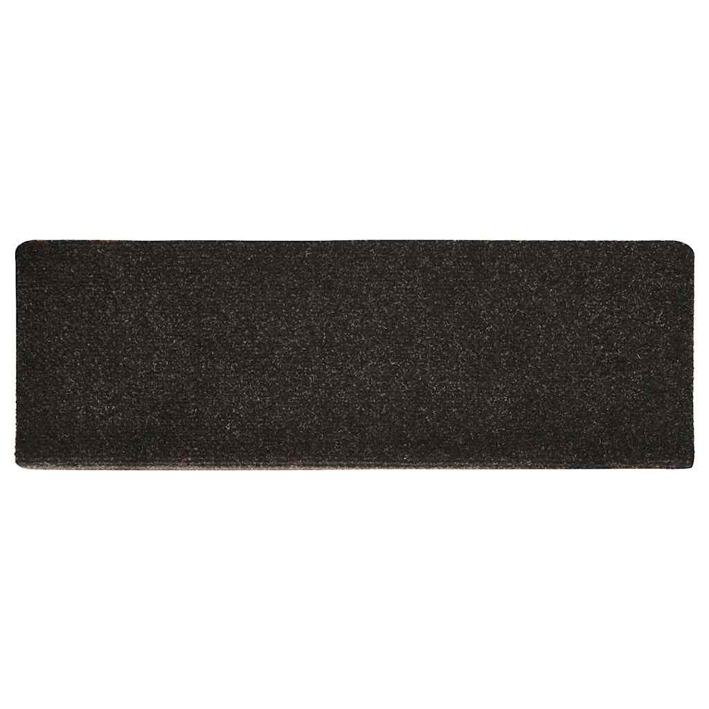 Tapis d'escalier autocollant 30 pcs | Paillasson d'escalier | Tapis de marche marron foncé 65x21x4 cm CFW953894 - 4