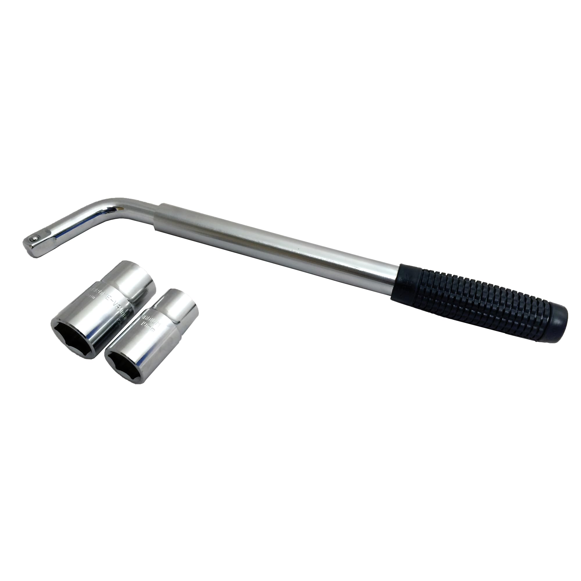 Klucz nasadowy SS5324 do kół samochodowych - Rozsuwana rączka - Rozmiary 17 mm, 19 mm, 21 mm, 23 mm - Kompatybilny z pojazdami standardowymi