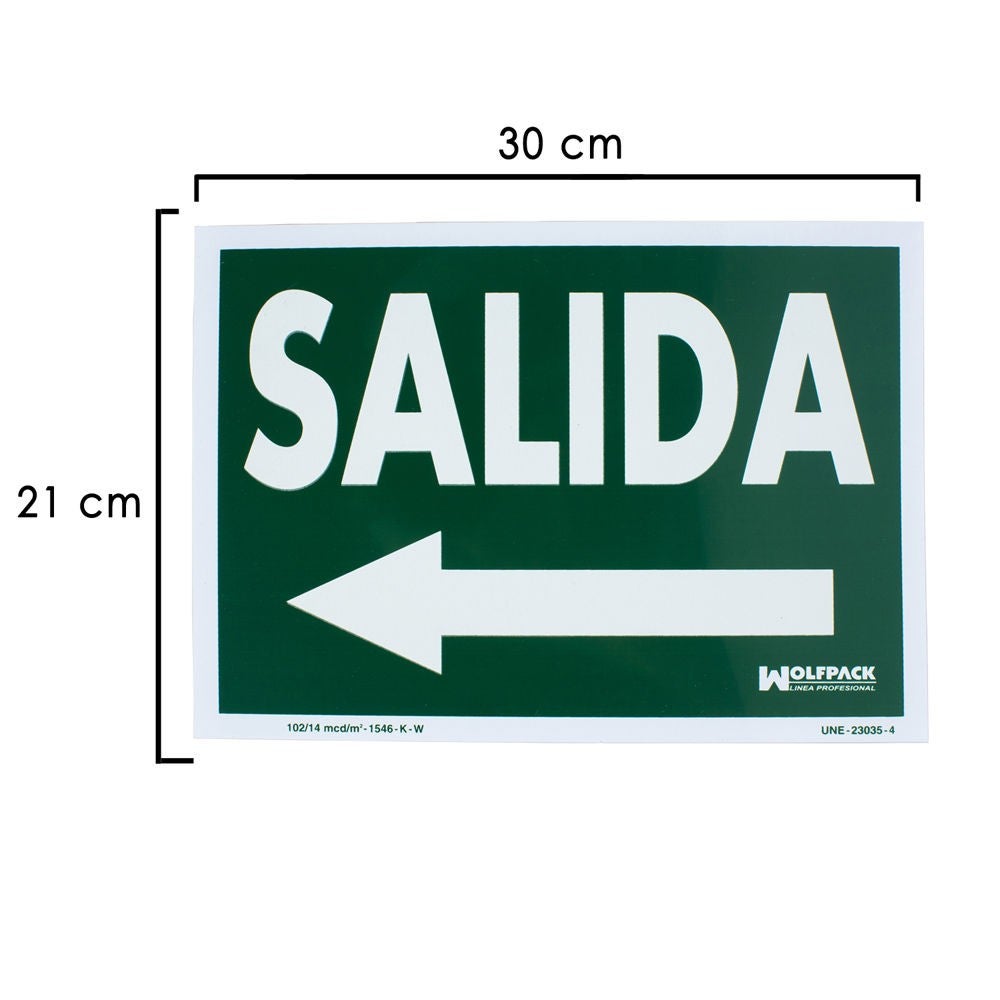 Unoopler – Insegna Decorativa In Latta "Exit" – 40x30 Cm, Fluorescente Bianco, Vintage Per Bar E Locali