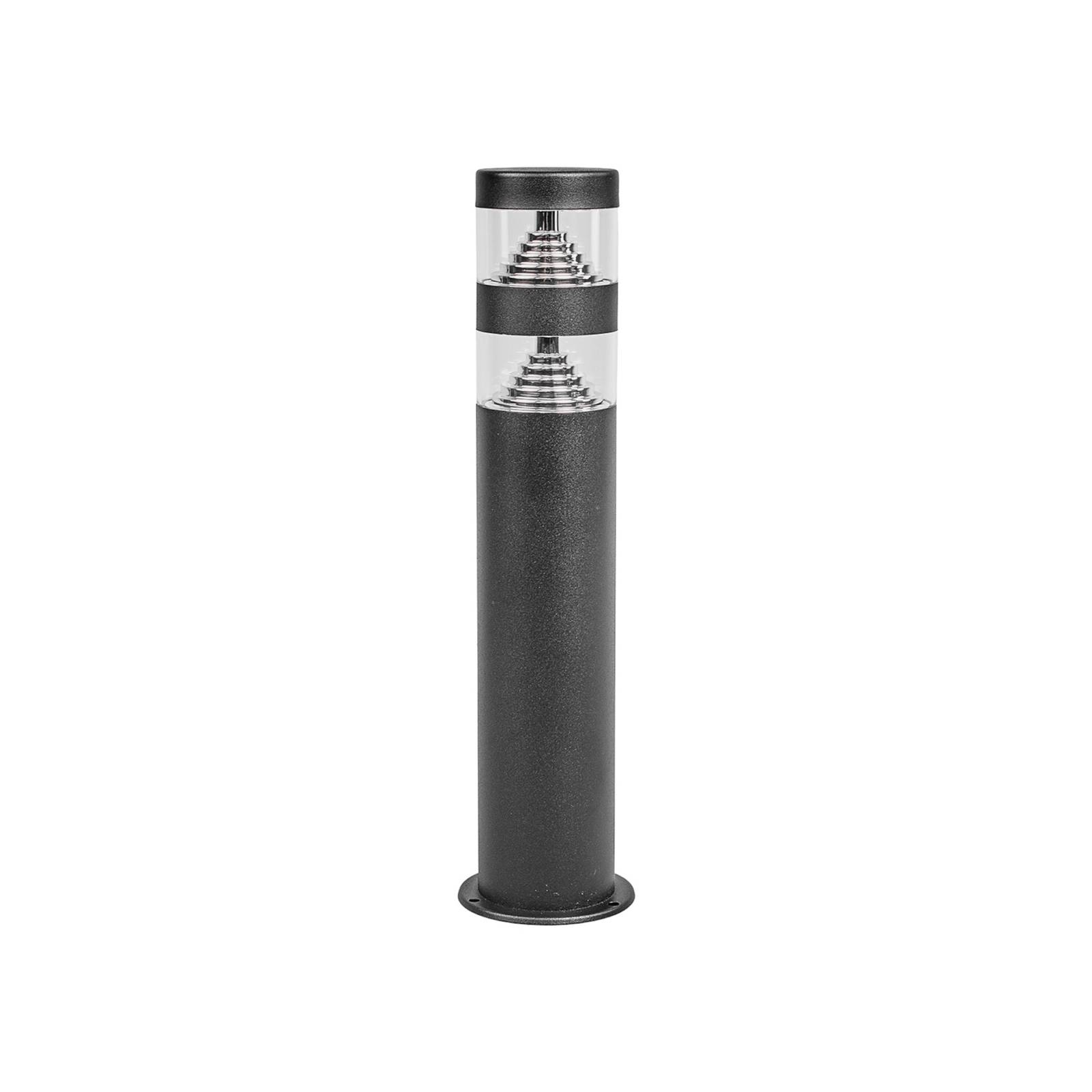 Lindby lámpara sobremuro led lanea, 40 cm, negra, acero inoxidable, ip44, iluminación de senderos, baliza, iluminación de senderos, farola