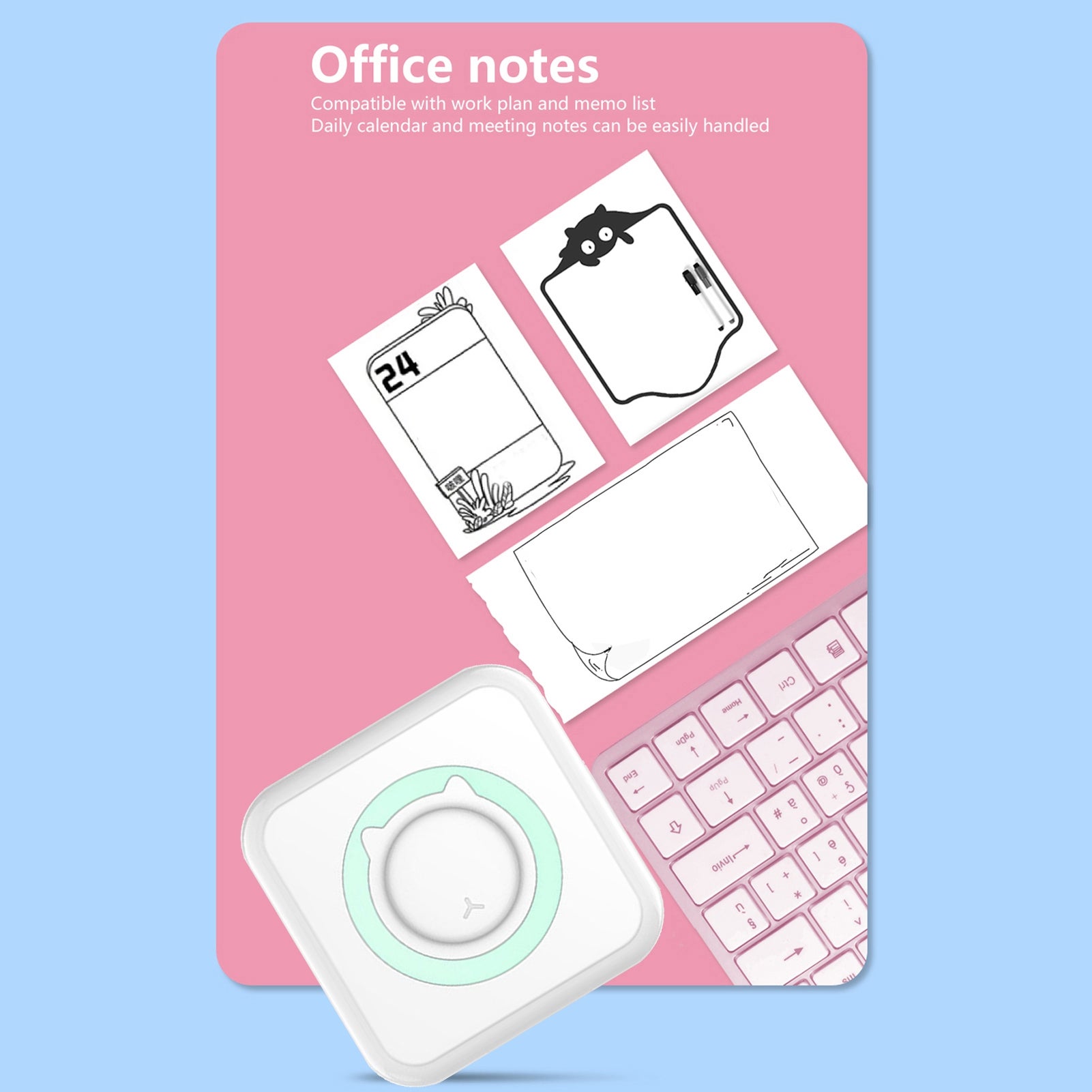 Stampante fotografica all-in-one, mini stampante portatile istantanea wireless, multifunzione, supporta la connessione Bluetooth 57 mm - 5