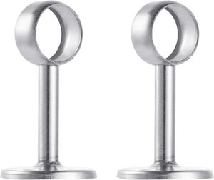MroMax Lot De 4 Supports D'extrémité De Tringle De Placard En Acier Inoxydable Avec Vis, Pour Tringle De 2,5 Cm De Diamètre Pour Tringle à Rideau De