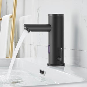 Rubinetto A Sensore A Infrarossi In Acciaio Inox – Senza Contatto, Argento, Con Tubi Lunghi 50/60 Cm, Per Bagno Cucina E Uffici