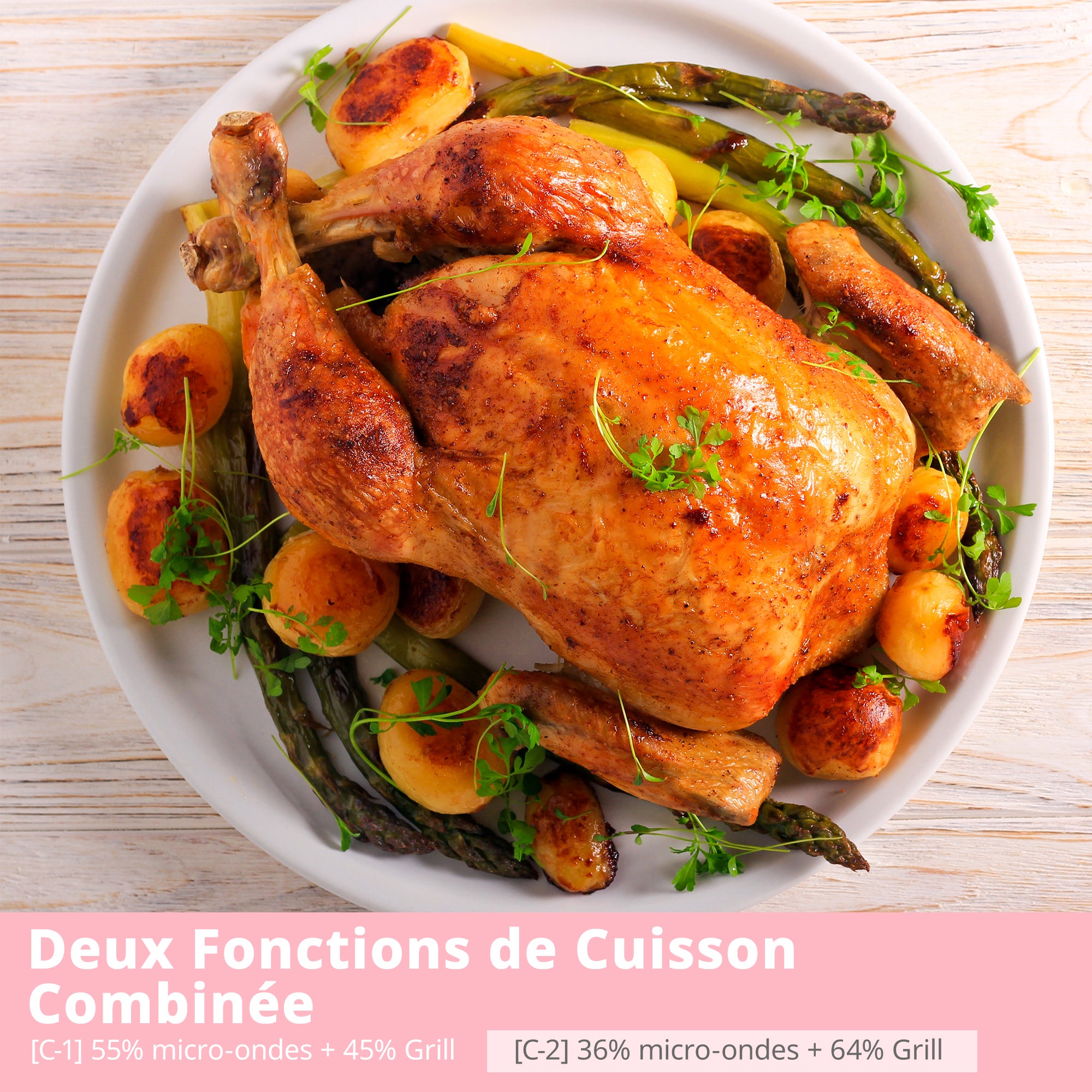 Micro-ondes encastrable COMFEE CBMAG820BJL-BK - 800W - Grill 1000 W - L59,5 x H38,8 x P34,35 cm- 20L - Noir - 5