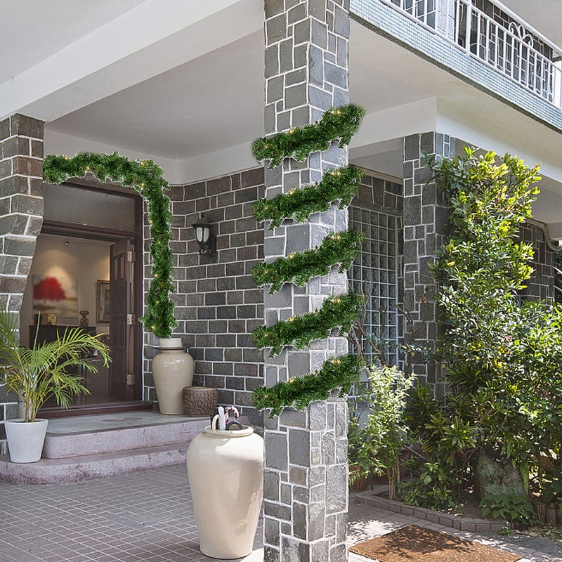 Ghirlanda di Natale Ghirlanda di abete Decorazione natalizia per interni ed esterni Ghirlanda artistica 5m 100 LED - 7