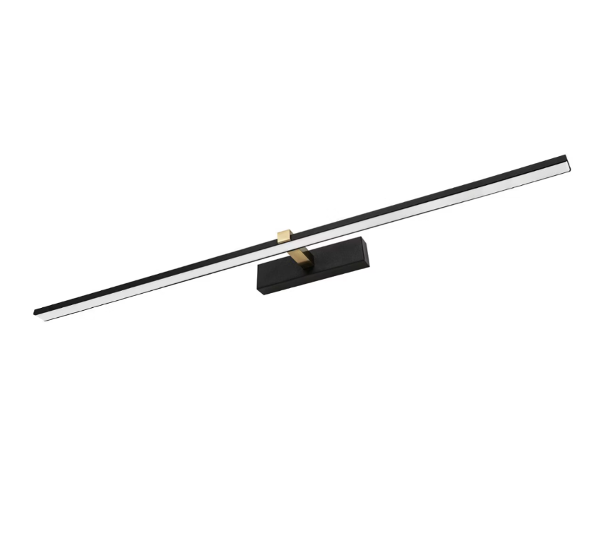 Kinkiet ścienny Venus czarno-złoty-biały LED 18W 4200K 1100lm nad lustro wym: 5 x 90 x 13 cm metal IP44 IdeaLED