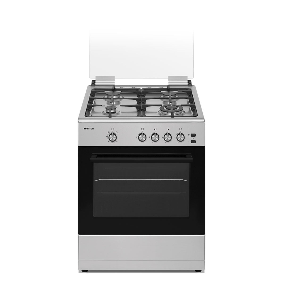 Infiniton Cocina De Gas Con Horno Cc61ehx 55L 4 Fuegos A Inox 59,8 Cm - Imagen 2