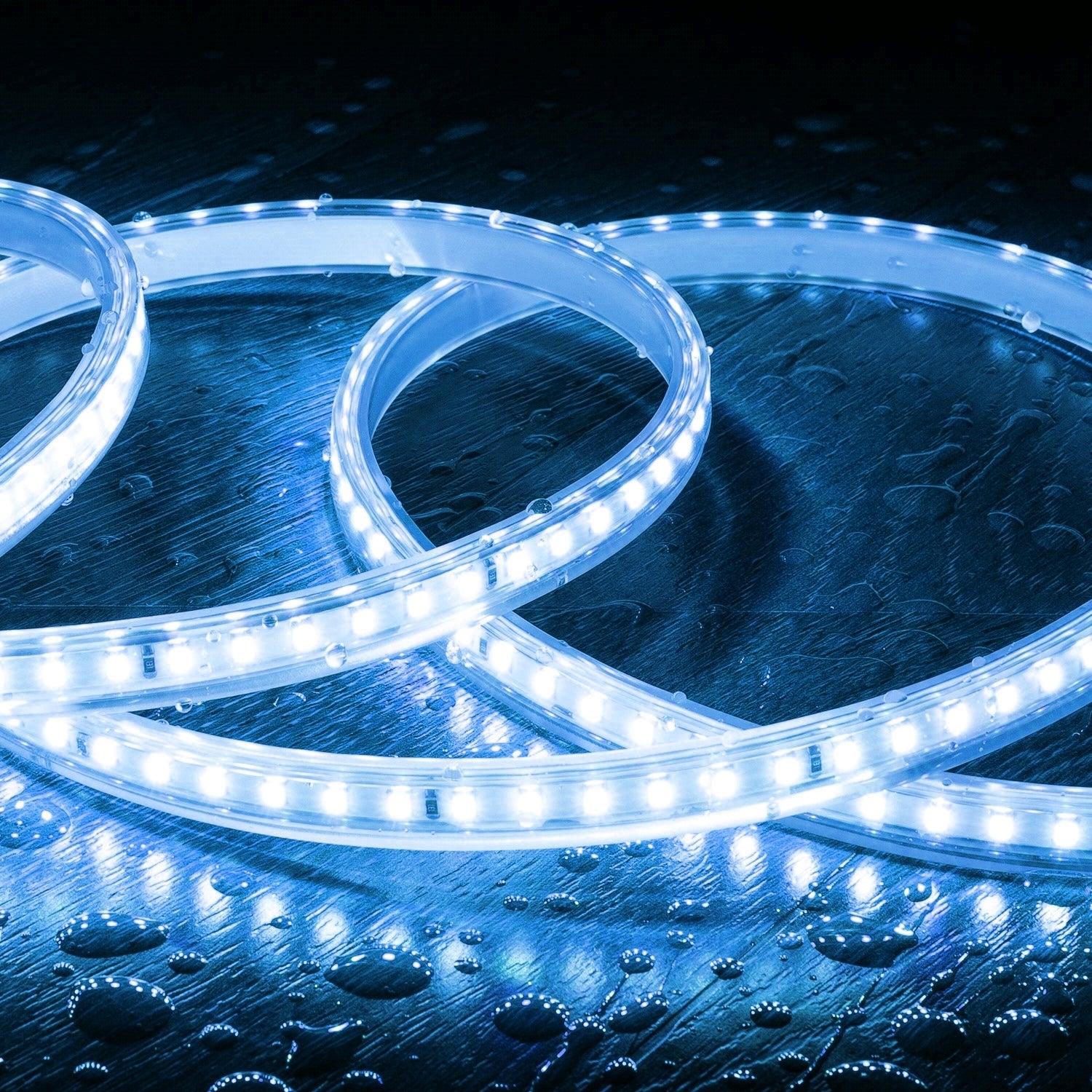 Ledkia - Striscia LED Regolabile 220V SMD 120 LED/m Color 8.5W/m Larga 12mm Taglio 20cm IP65, Blu 10 m, PVC PVC - 2