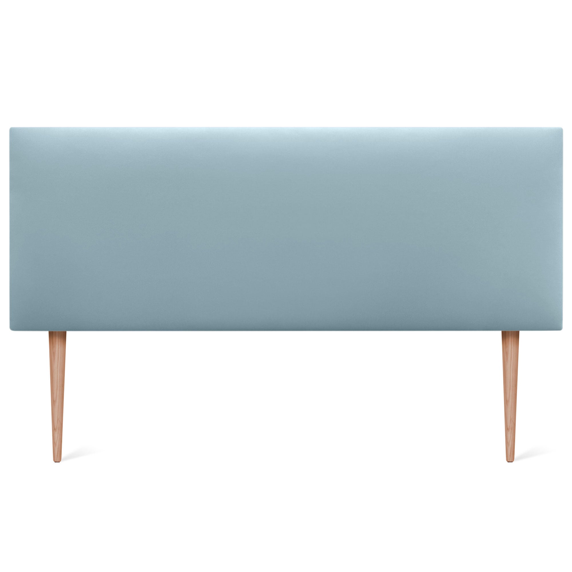 DHOME Cabecero de Polipiel Liso y con Patas cabeceros Cabezal tapizado Cama (Polipiel Celeste, 145cm (Camas 120/135/140)) - 3