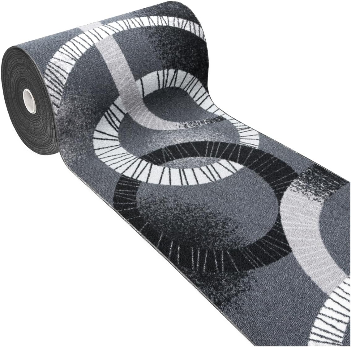 Alfombra de cocina 50x40 cm corredor antideslizante bordeada camino entrada diseño abstracto gris