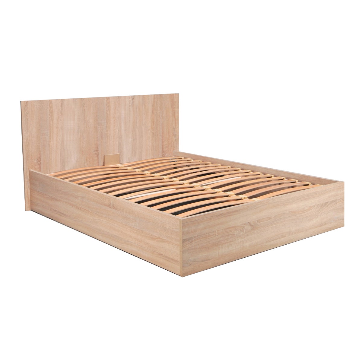 Lit coffre 180x200 sommier inclus Taylor Bois blanchi - 2