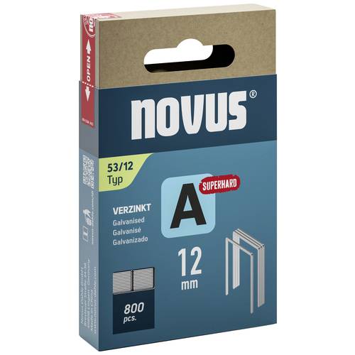 Zszywki cienkie drutowe typu A zszywki 53 B.11,3mm 12mm 0,75mm super twarde 800 szt.NOVUS