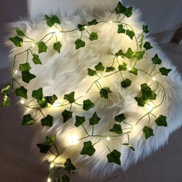 Guirlande Lumineuse Feuilles D'érable 20 LED - 3 M, étanche, à Piles (décoration Automne, Noël) - 2