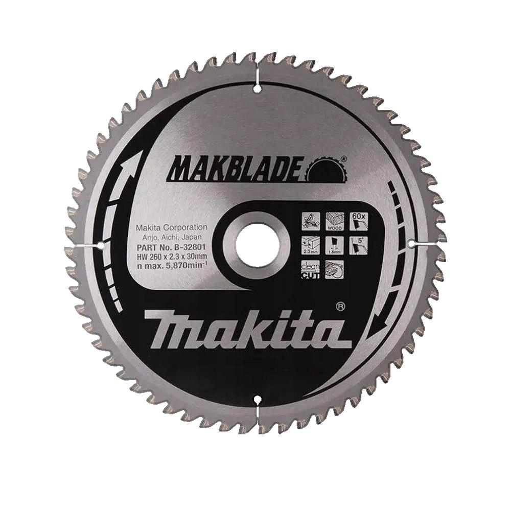 Lame de scie MAKITA B-32801 MakBlade 260 mm x 30 mm 60 dents - 2