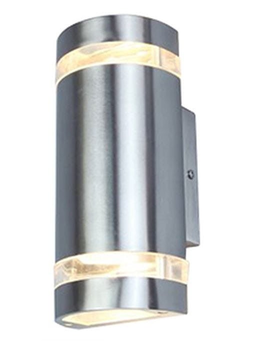 Kinkiet zewnętrzny FOCUS srebrny 2xGU10x35W wym: 10,2x11x25,5 cm IP44 Lutec