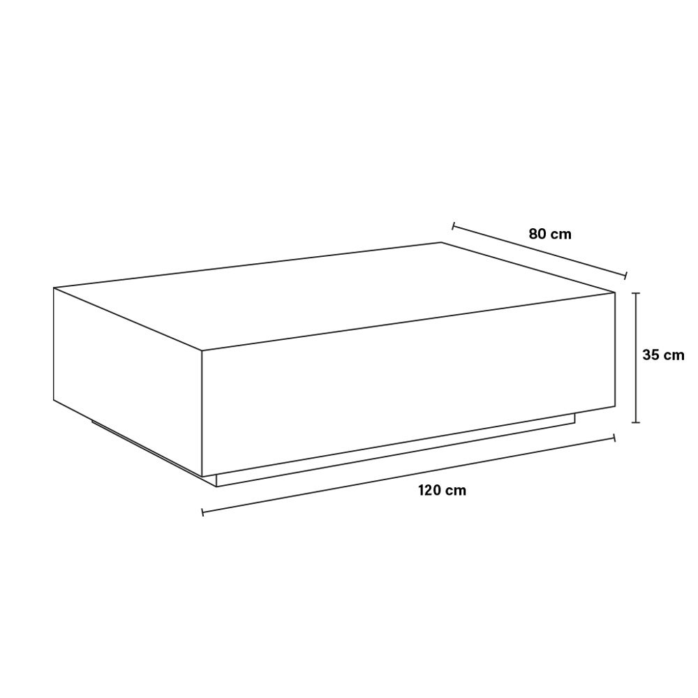 Home Deluxe - Table basse Amiri XXL - Couleur : Beige, Dimension : 120 x 80 cm, Plateau MDF, déjà monté I Table de salon Table d'appoint - 5