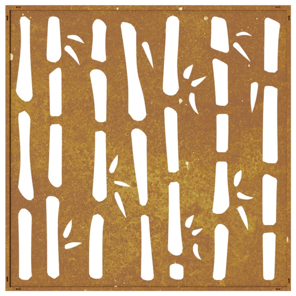 Maison Exclusive - Décoration murale jardin 55x55 cm acier corten design bambou - 5