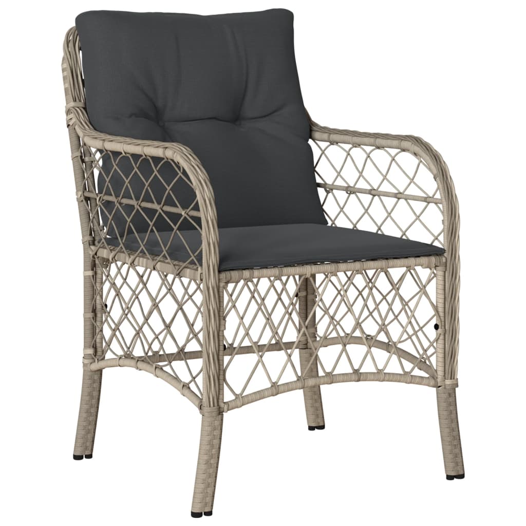 Fauteuils de jardin avec coussins 2 pcs rotin synthétique gris - COMFORTXL - 4