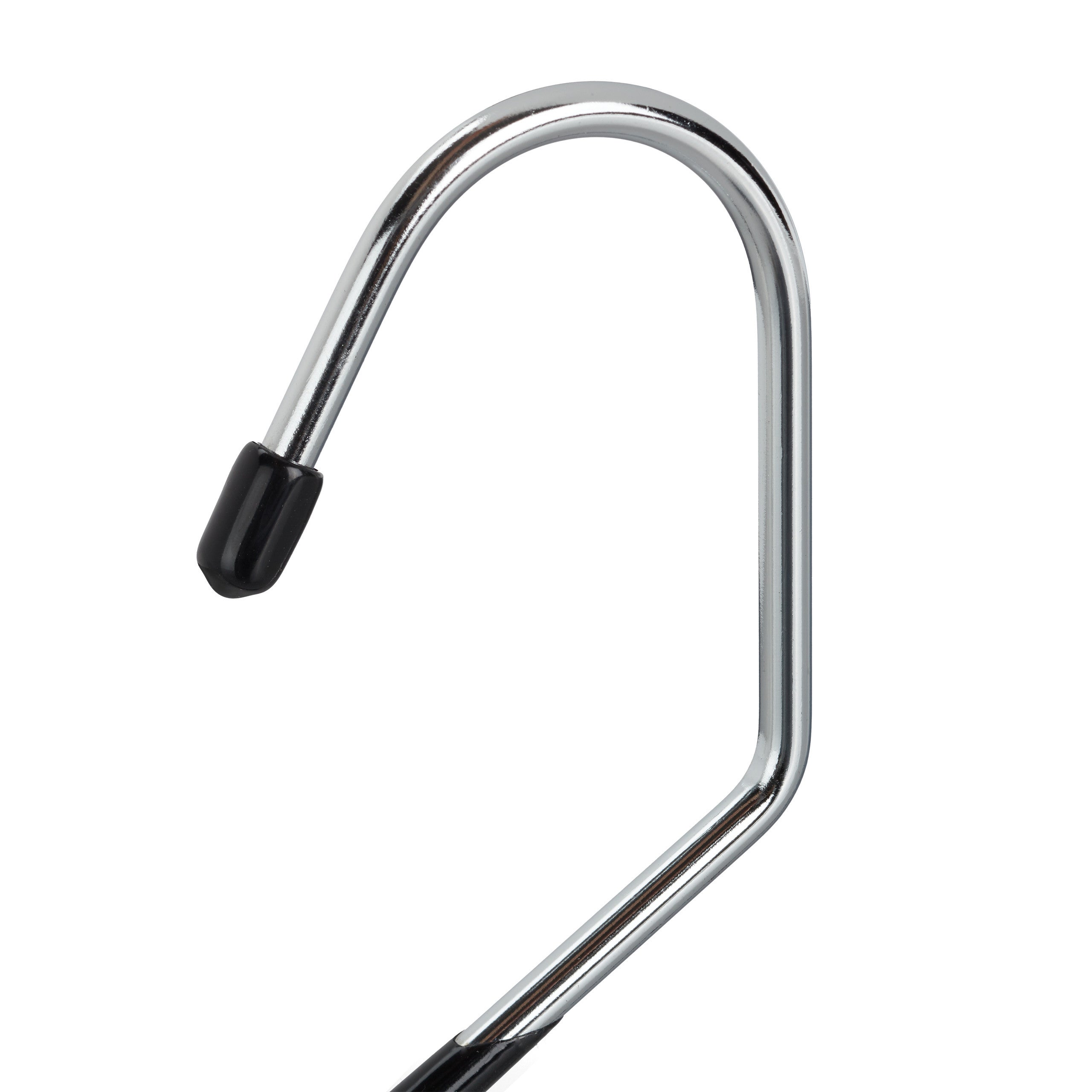 Cintres à pantalons revêtement pvc antidérapant en métal 35 cm lot de 12, noir, Relaxdays - 6