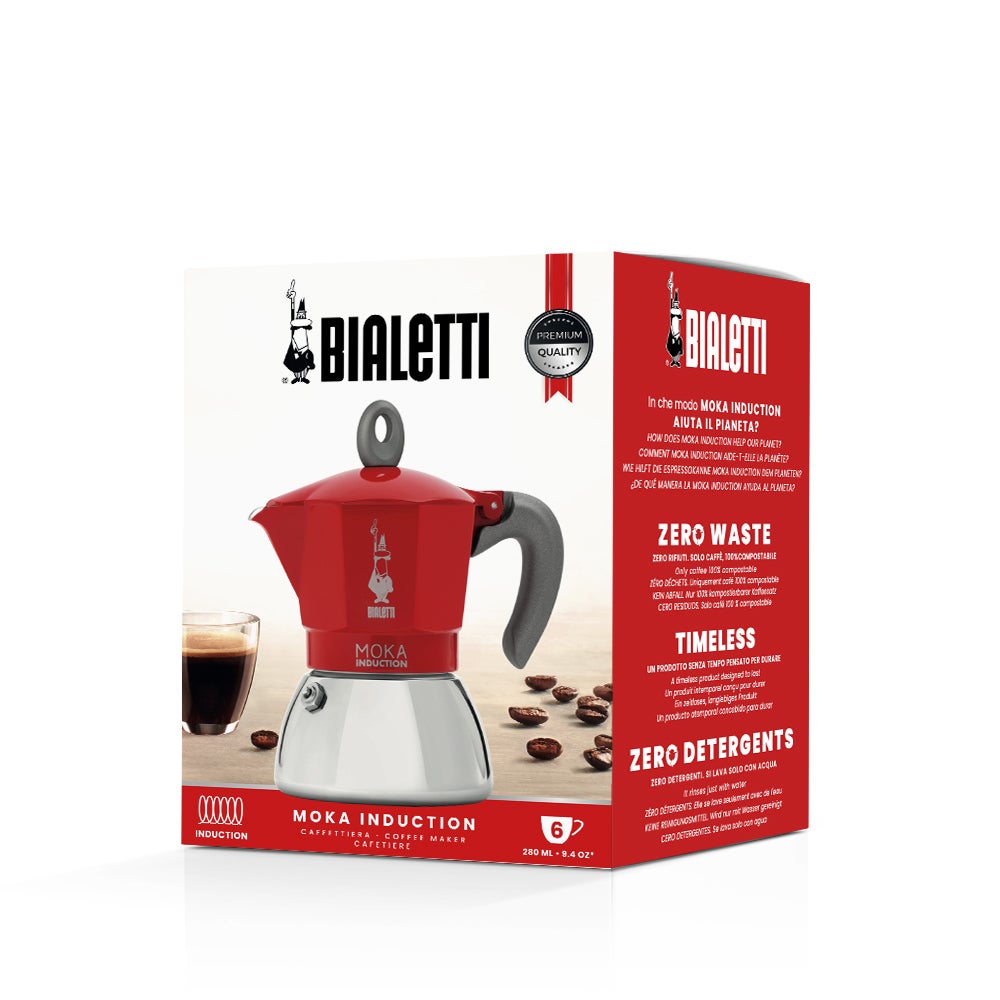 Cafetière italienne BIALETTI Moka induction 6 tasses RED - 5