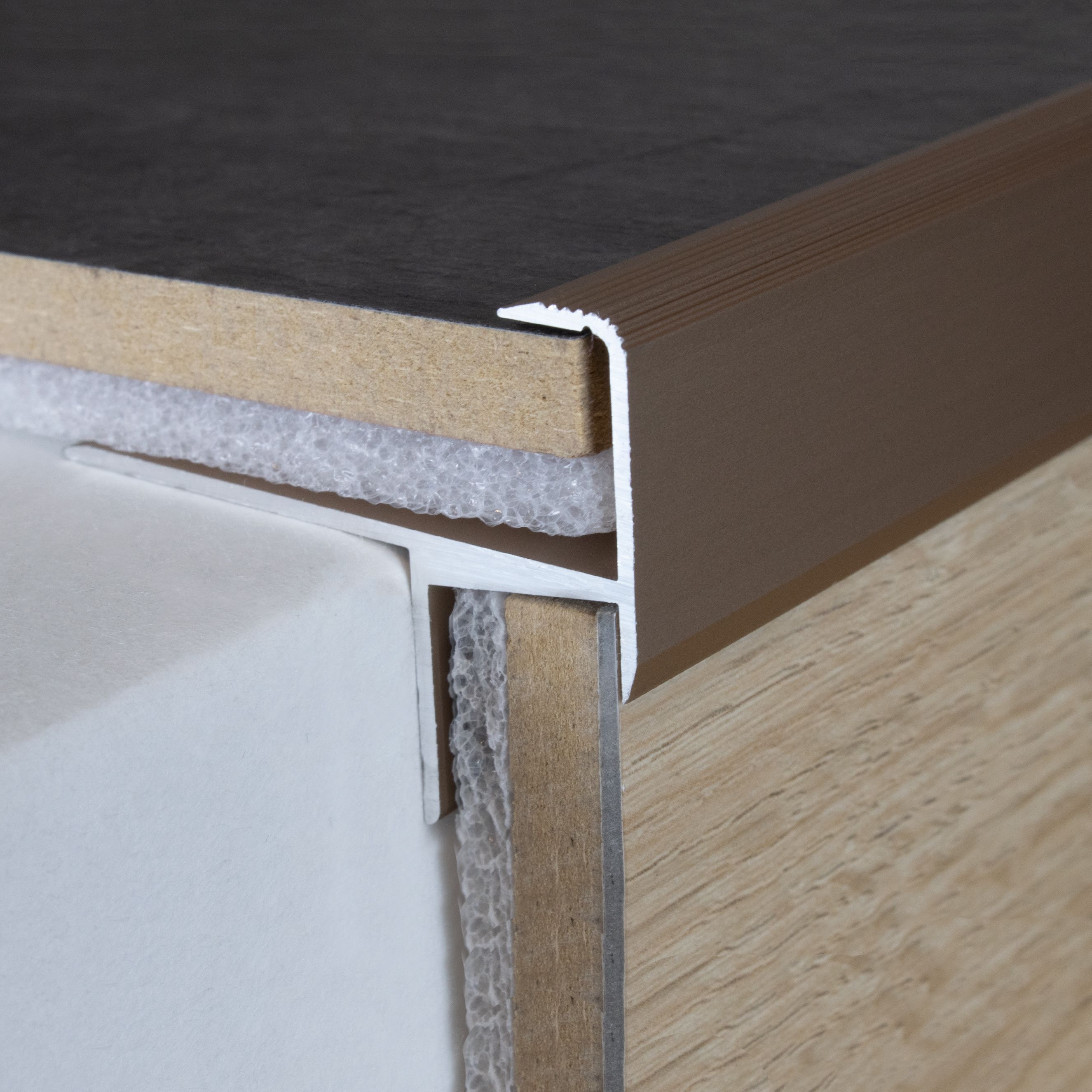 PROVISTON Profilé pour nez de marche Cornière en aluminium 33 x 153 x 1000 mm Argenté - 3