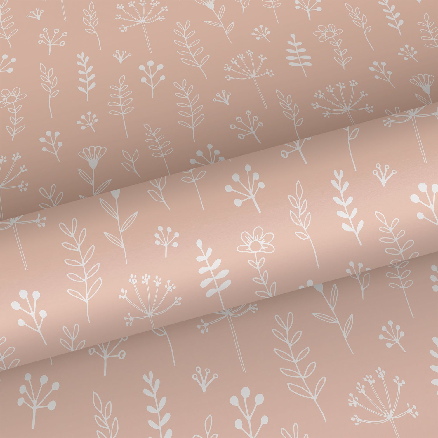 Papier peint fleurs rose clair - 53 cm x 10.05 m - ESTAhome - 2