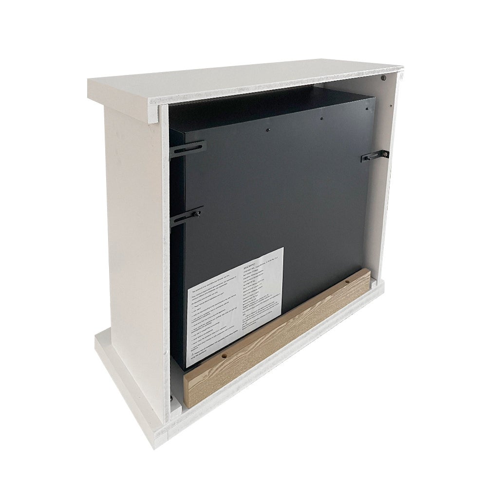 Chimenea de bioetanol STOCCOLMA de madera blanca – L75 x A28 x H70 - 7