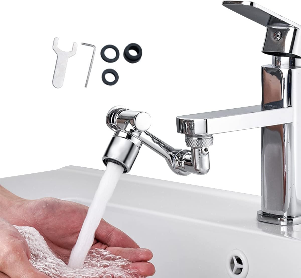 Aerator rotativ universal pentru robinet cu filtru de stropire, aerator rotativ pentru robinet cu mod de evacuare a apei