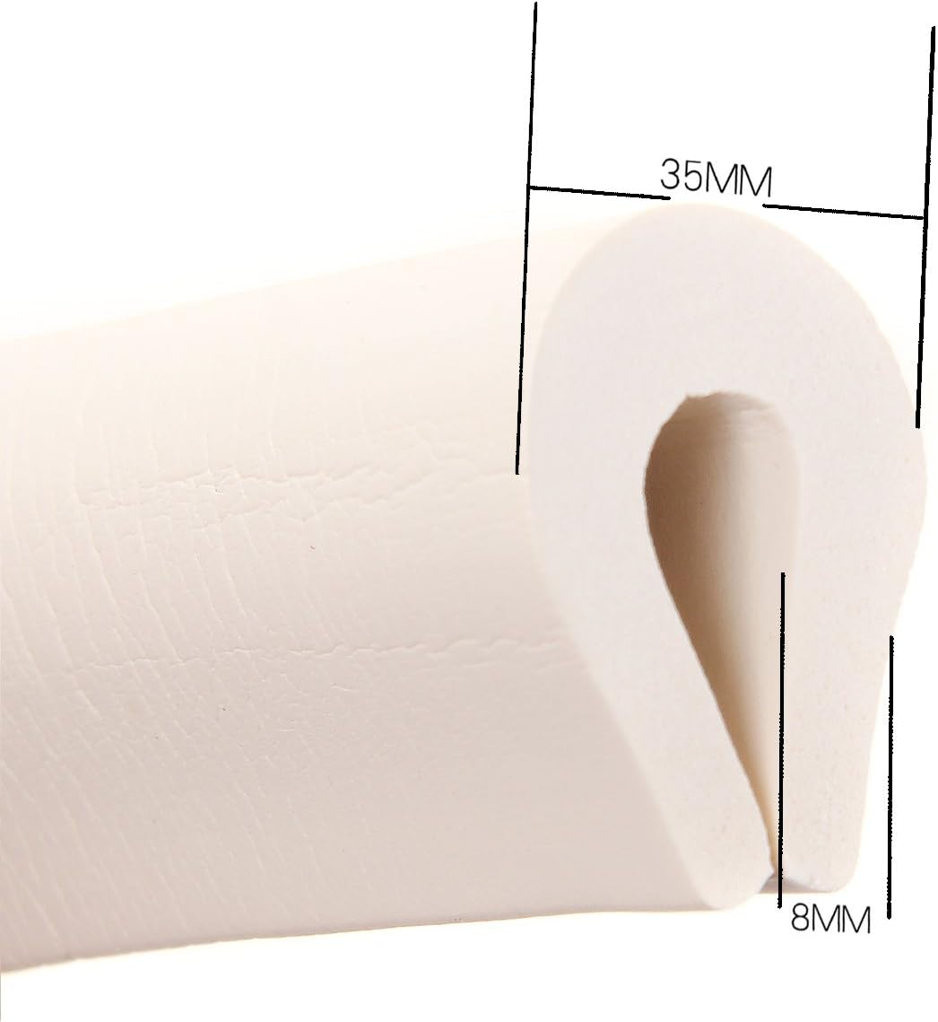 Protezioni antiurto da 4 metri, rotoli di schiuma a forma di U per bordi di tavoli in vetro, protezione di sicurezza per neonati e bambini, 2 protezi - 2