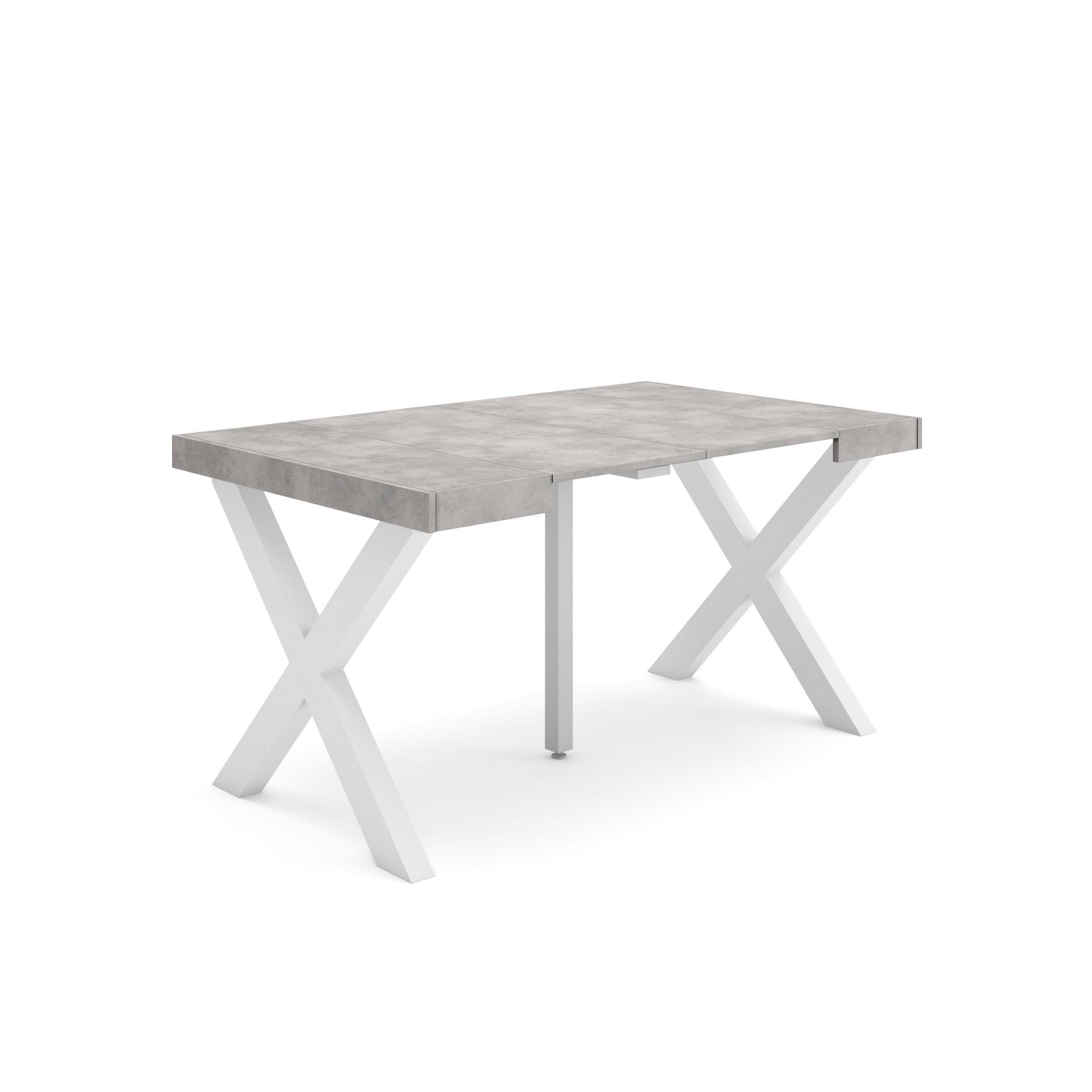 Table Console Extensible Pour Personnes Pieds Bois Massif Ciment Leroy Merlin