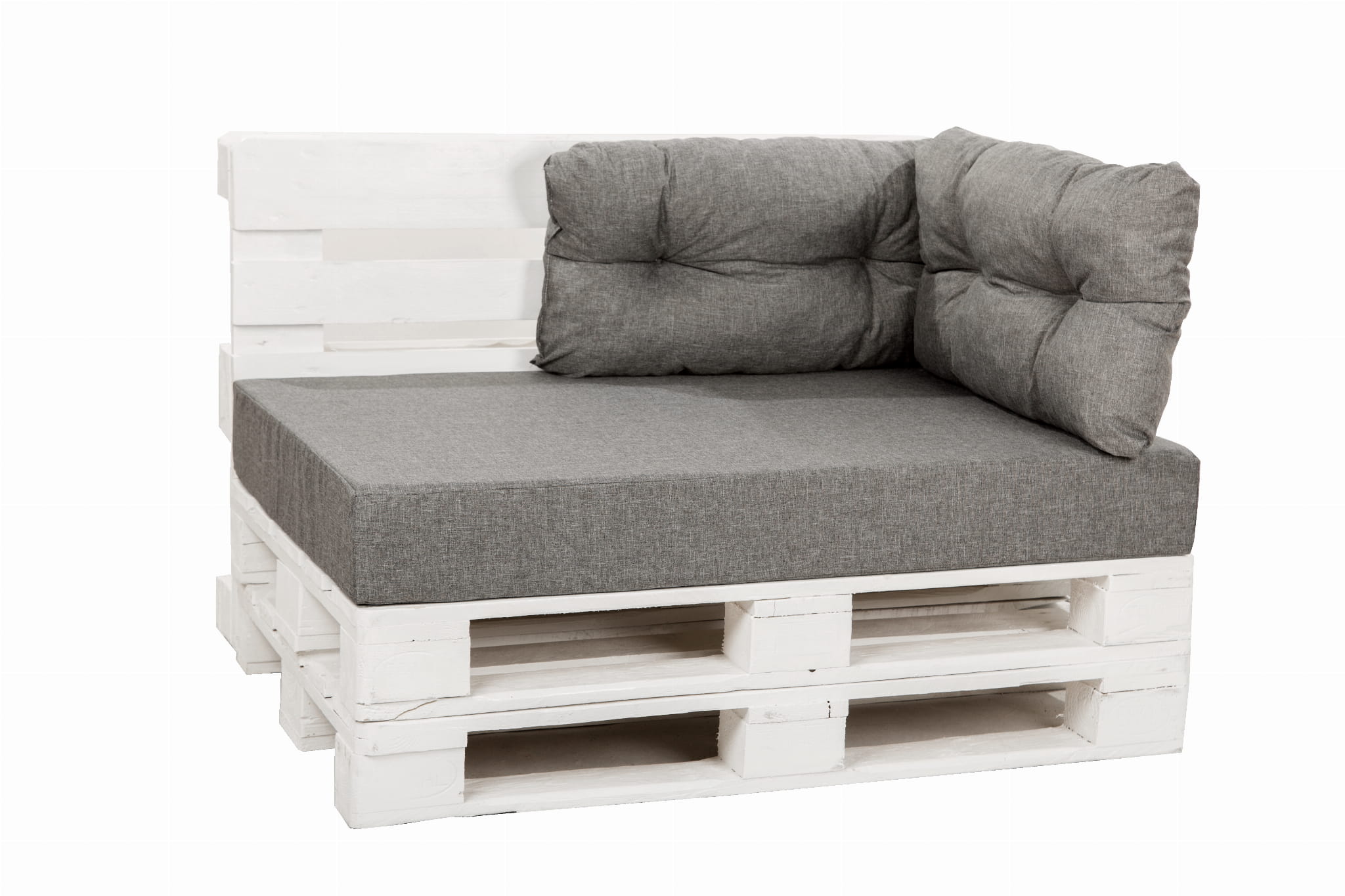 Coussin palette 120x50x10cm assise et dossier 2x 60x40cm, coussin palette Gris, lot de coussins jardin, lot de coussins pour salon de jardin - 2