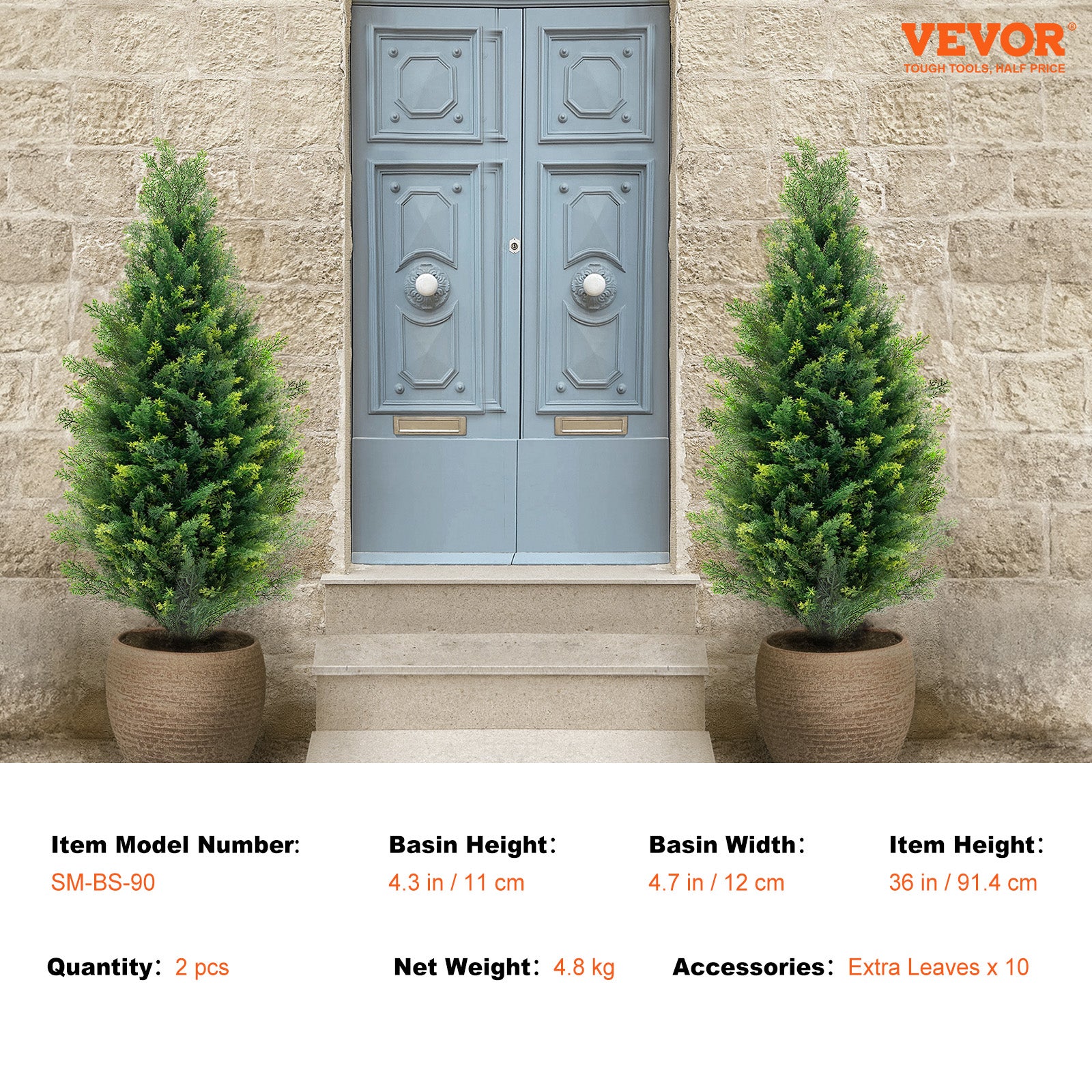 Arbre topiaire en cèdre artificiel,VEVOR 36
