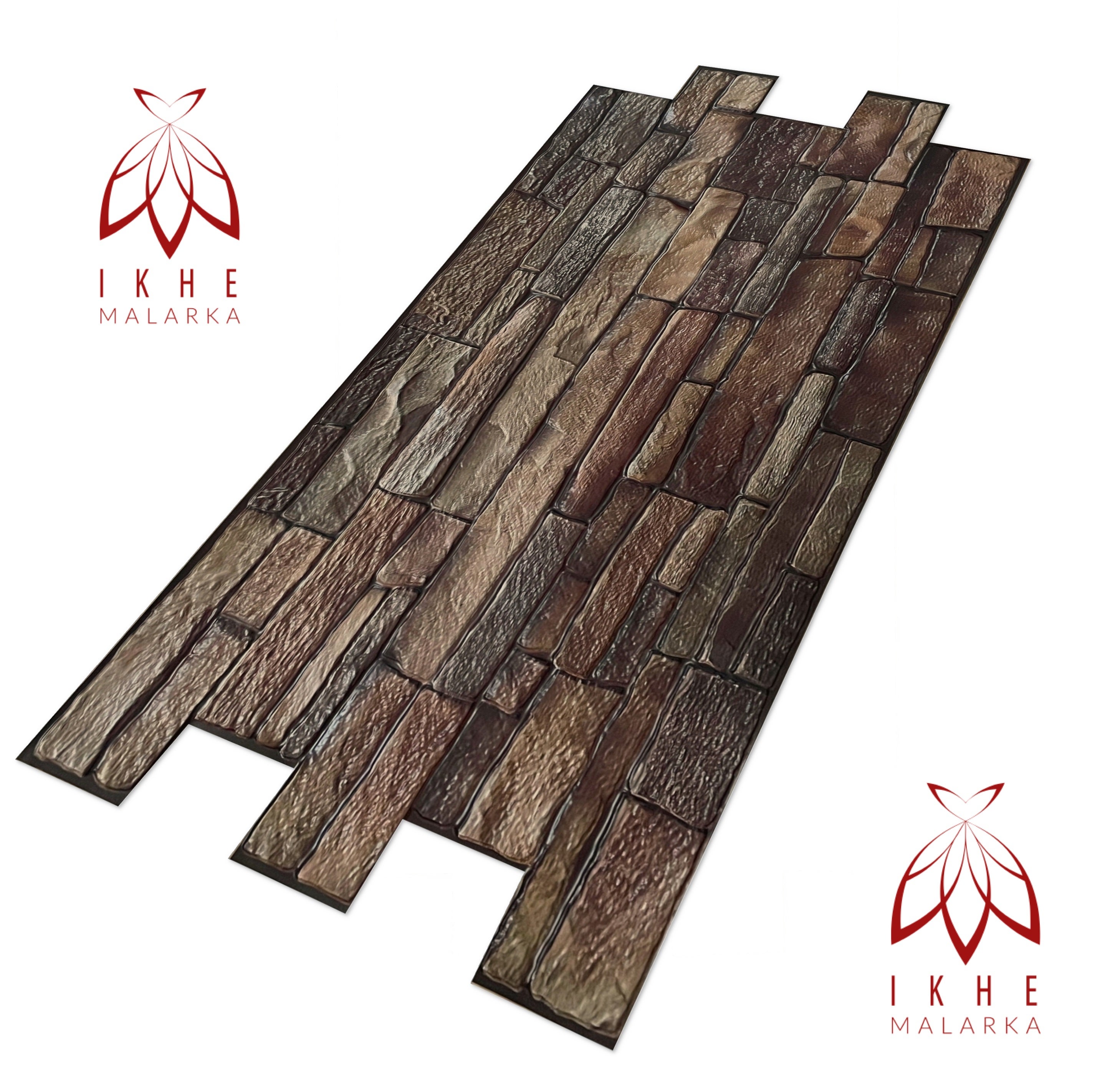 4 m²/10 pièce 3D PVC IMITATION TUILES panneaux muraux revêtement mural DECOR PVC bardage carreaux imitation Dark Slate épaisseur 1mm ! - 7