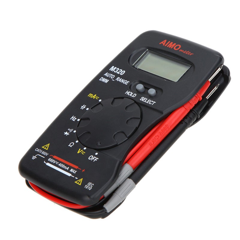 Multimètre numérique LCD de poche AIMO M320, mesure de fréquence, capacité, maintien des données, plage automatique - KISTO - 2