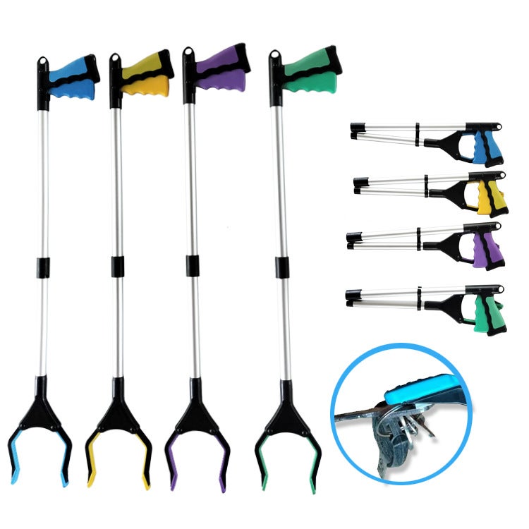 Outils de Ramassage, 82cm Pince de Préhension pour Personnes Agées, Léger et Pratique, pour Ramassage des Déchets, Déchets de Jardin(Bleu) - 2