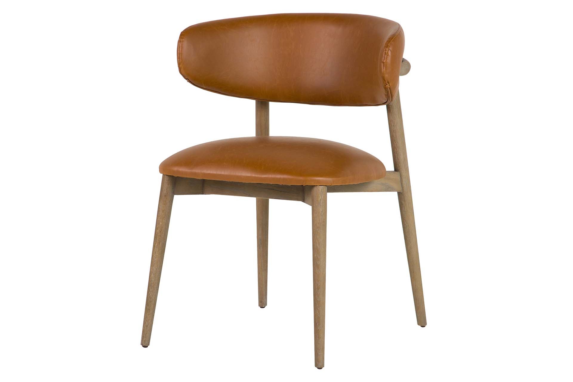 Silla madera fresno marron 59x56x80 cm