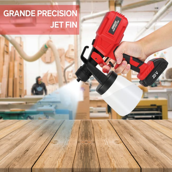 Spruzzatore Di Vernice Senza Fili Con 2 Batterie Da 20 V, Pistola - Foto 9