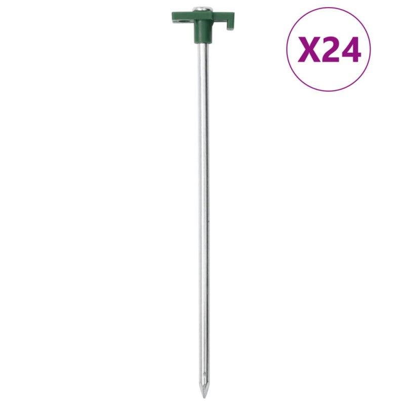 Piki Namiotowe VidaXL: Zestaw 24 Sztuk Stal Ocynkowana 25 cm
