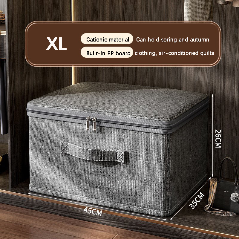 Caixa de arrumação, caixa de arrumação de roupa extra grande, 45 x 35 x 26 cm, caixa de pano dobrável com tampa - 8