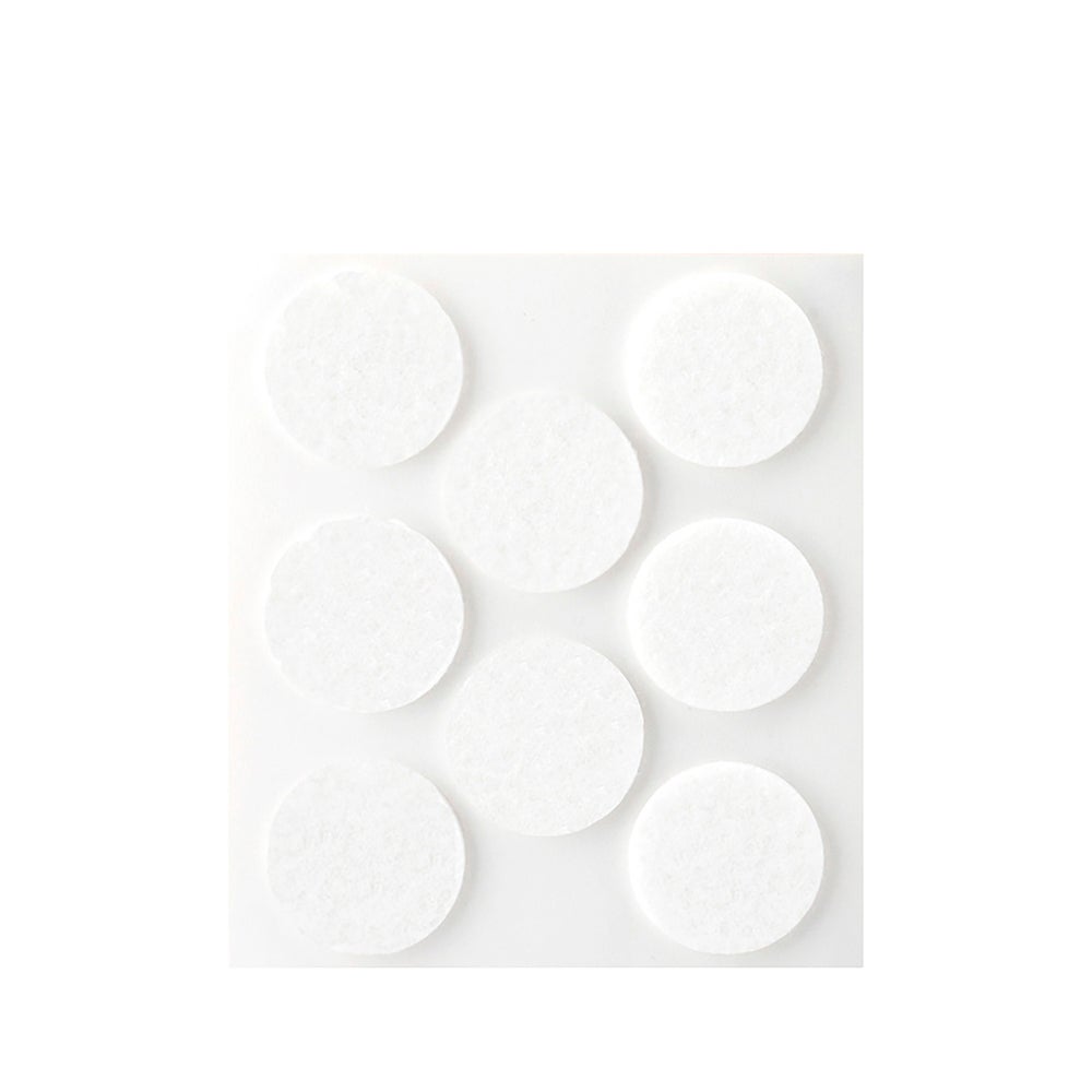 Pack de 8 patins en feutre blanc synthetiques adhesifs diametre 27mm plasfix inofix - 2
