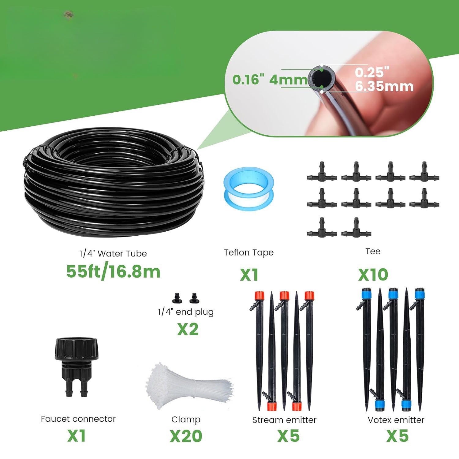 Kits d'irrigation goutte à goutte, systèmes d'irrigation goutte à goutte pour jardin, systèmes d'arrosage automatique. Adaptés aux jardins. - 2
