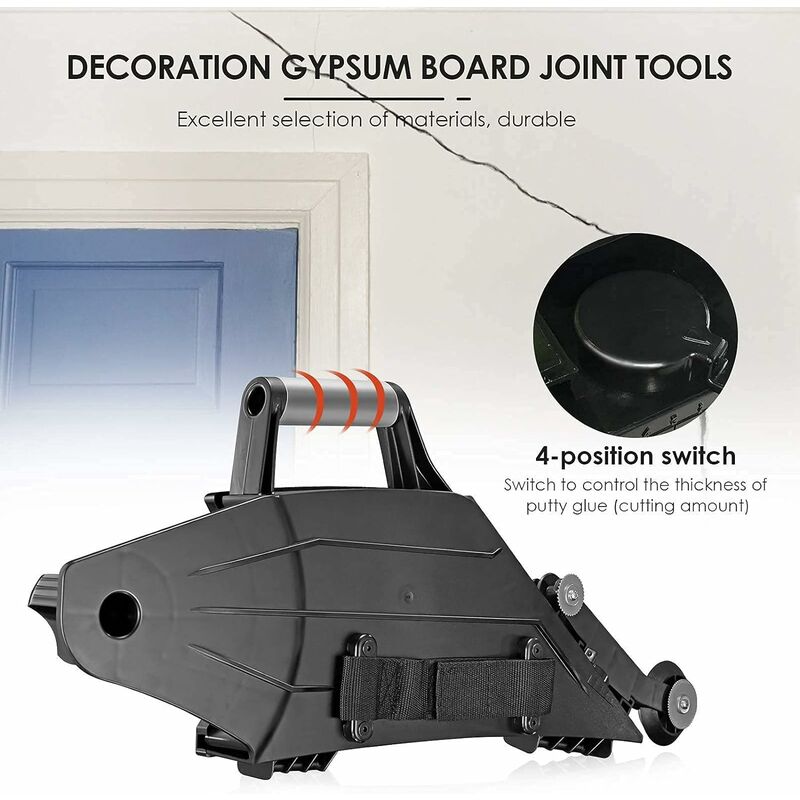 Banjo Plaquiste avec Roue d'Angle Intérieure, Changement Rapide, Sangles Réglables, pour Joint Panneau de Gypse, Usage Droite/Gauche - 2