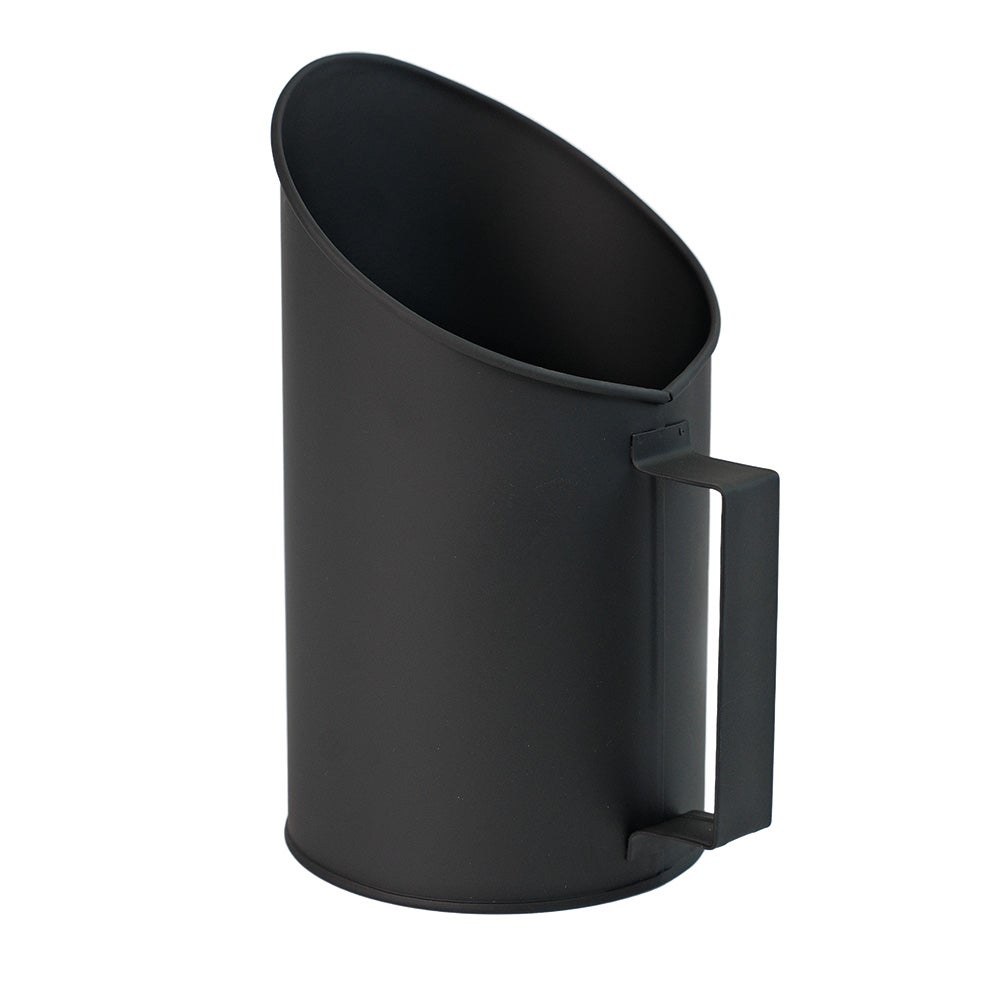 Pelle à granulés FACILITYS en métal noir Ø12 cm - Fond tamisé, prise en main facile, usage poêle à pellets - 2