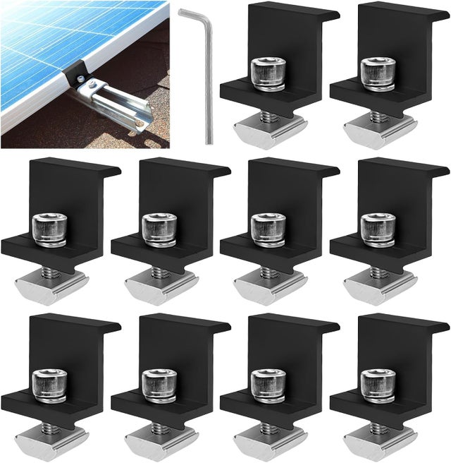Supports De Pince De Bord De Panneau Solaire,10 Pièces 30mm Kit De Montage De Panneau Solaire,Fixation De Panneau Solaire