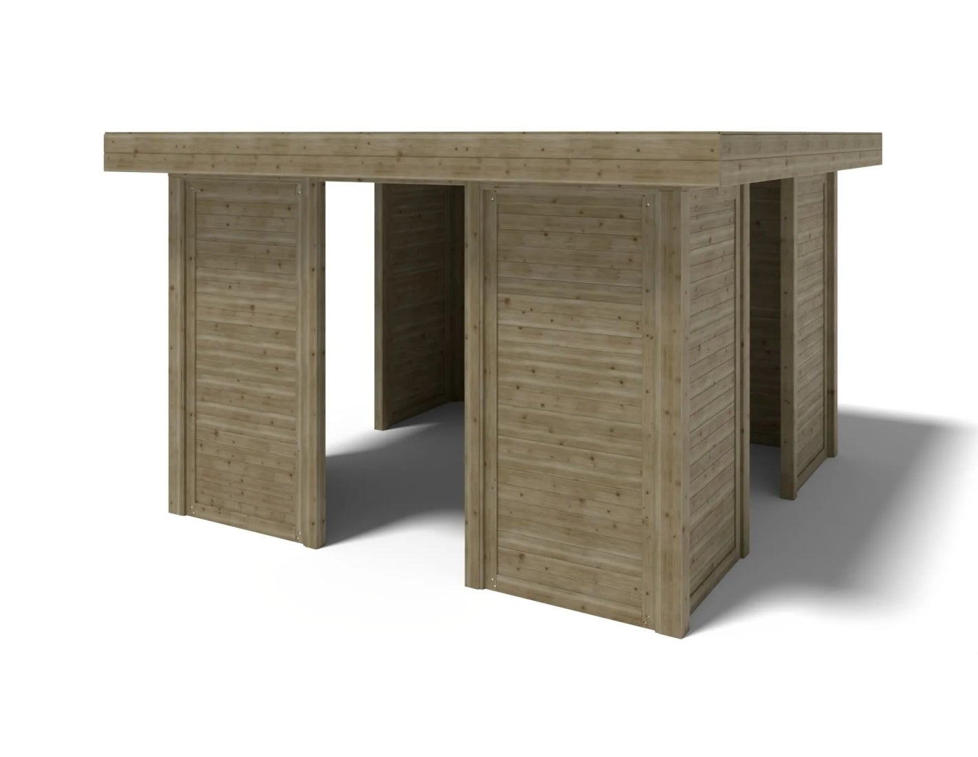 Altana ogrodowa wiata ALTANKA 4,04x4,04 m z panelami, drewniana, impregnowana, ALT133, 1szt.