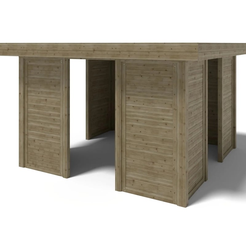 Altana ogrodowa wiata ALTANKA 4,04x4,04 m z panelami, drewniana, impregnowana, ALT133, 1szt.