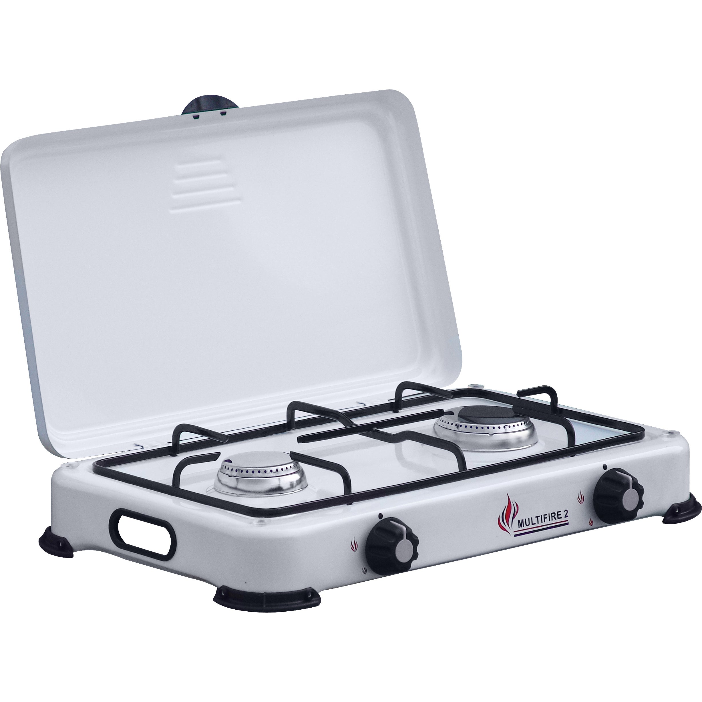 CUISINIÈRE À GAZ 2 FEUX AVEC COUVERCLE DE CAMPING - 2